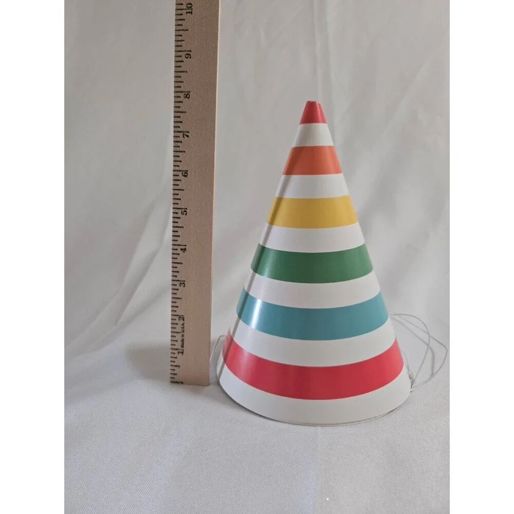 24 Pack Multi-color Party Hats for Birthday Supplies, Cone Hat, 6 In
